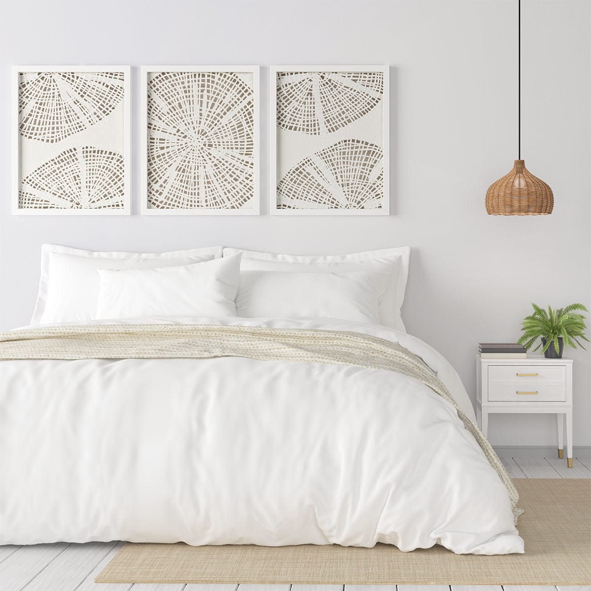 3-Piece Solana Framed Coastal Rice Paper Shadowbox Wall Decor Set | Cozy Cove Furniture | B03598811