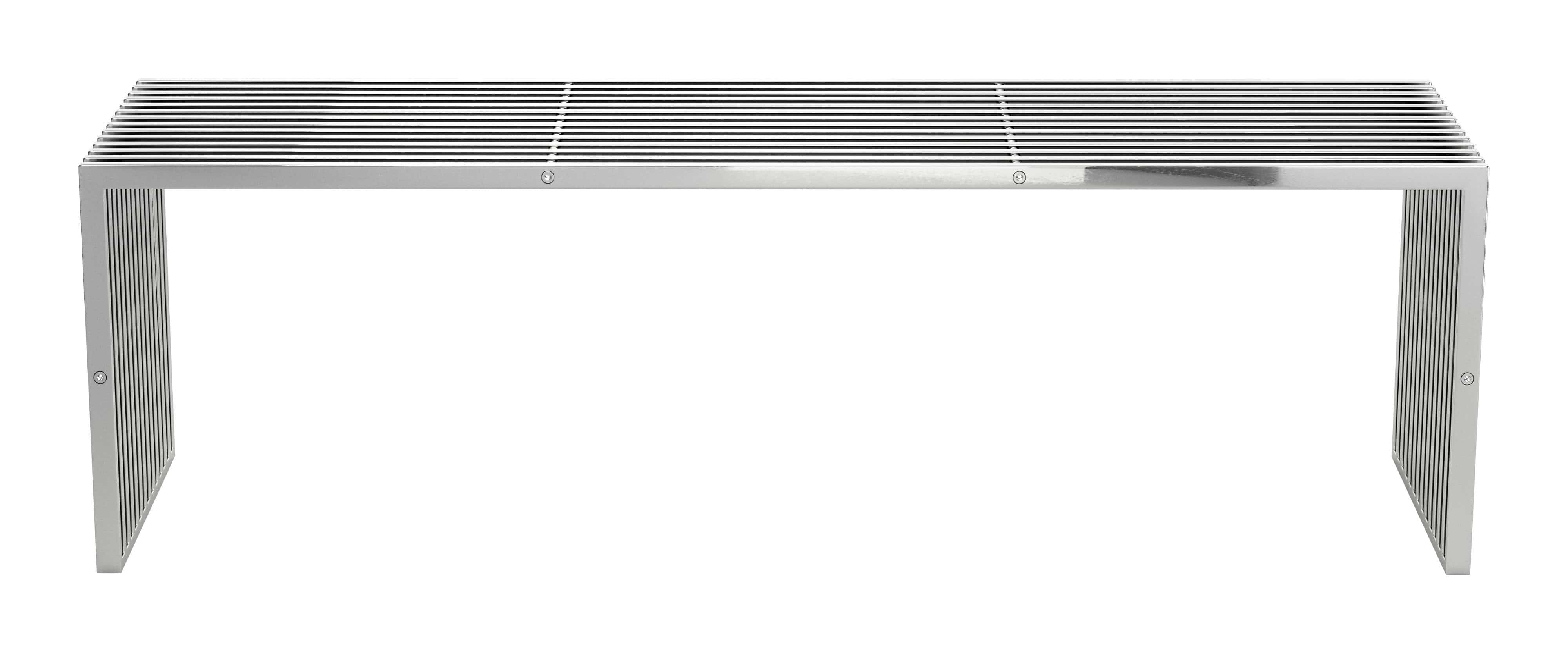 ZUO Tania Polished Steel Bench 109454