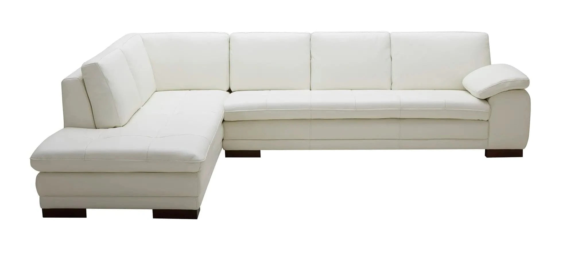 J&M 625 Italian Leather Sectional in White 175443113331