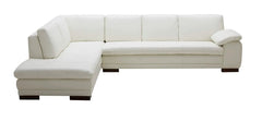 J&M 625 Italian Leather Sectional in White 175443113331