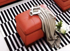 J&M 625 Italian Leather Sectional in Pumpkin 175443111