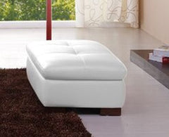 J&M 625 Italian Leather Sectional in White 175443113331