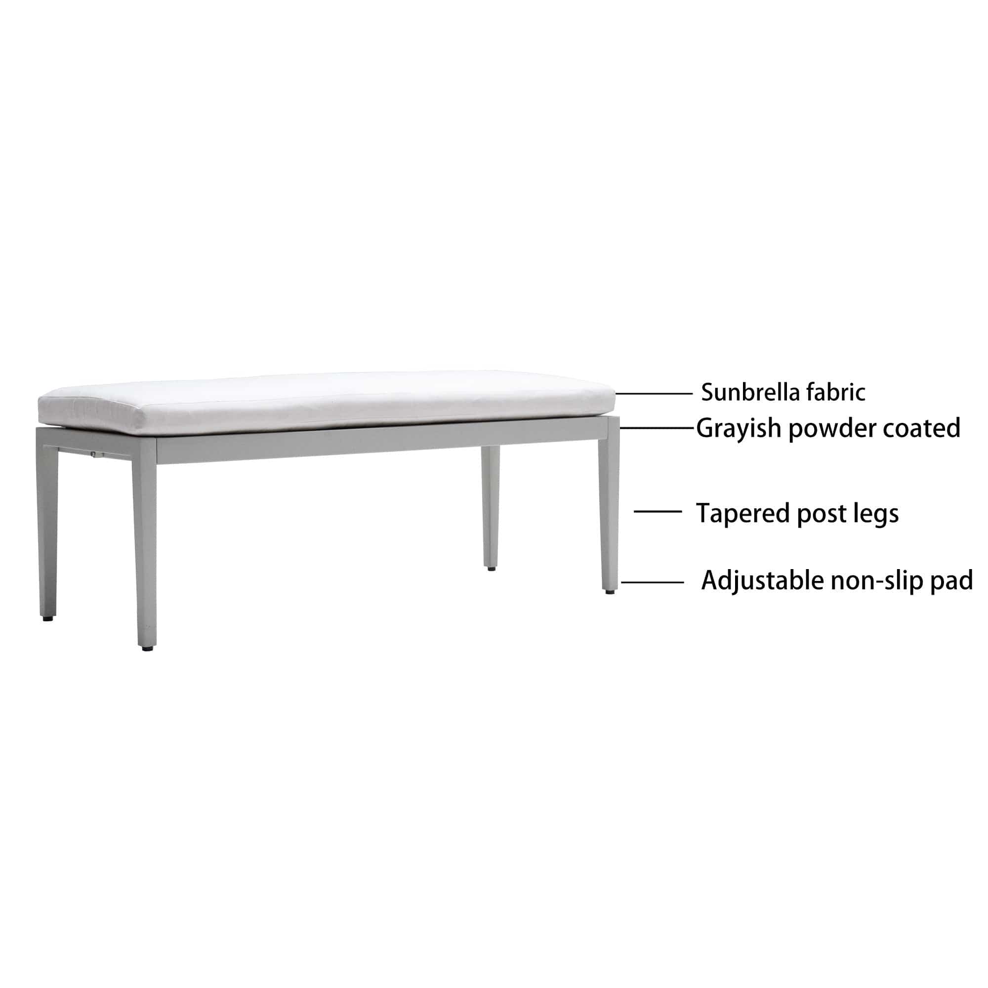6-Piece Patio Aluminum Dining Set - Child-Safe Design with Durable Sunbrella Cushions & Two-Tone Table | Cozy Cove Furniture