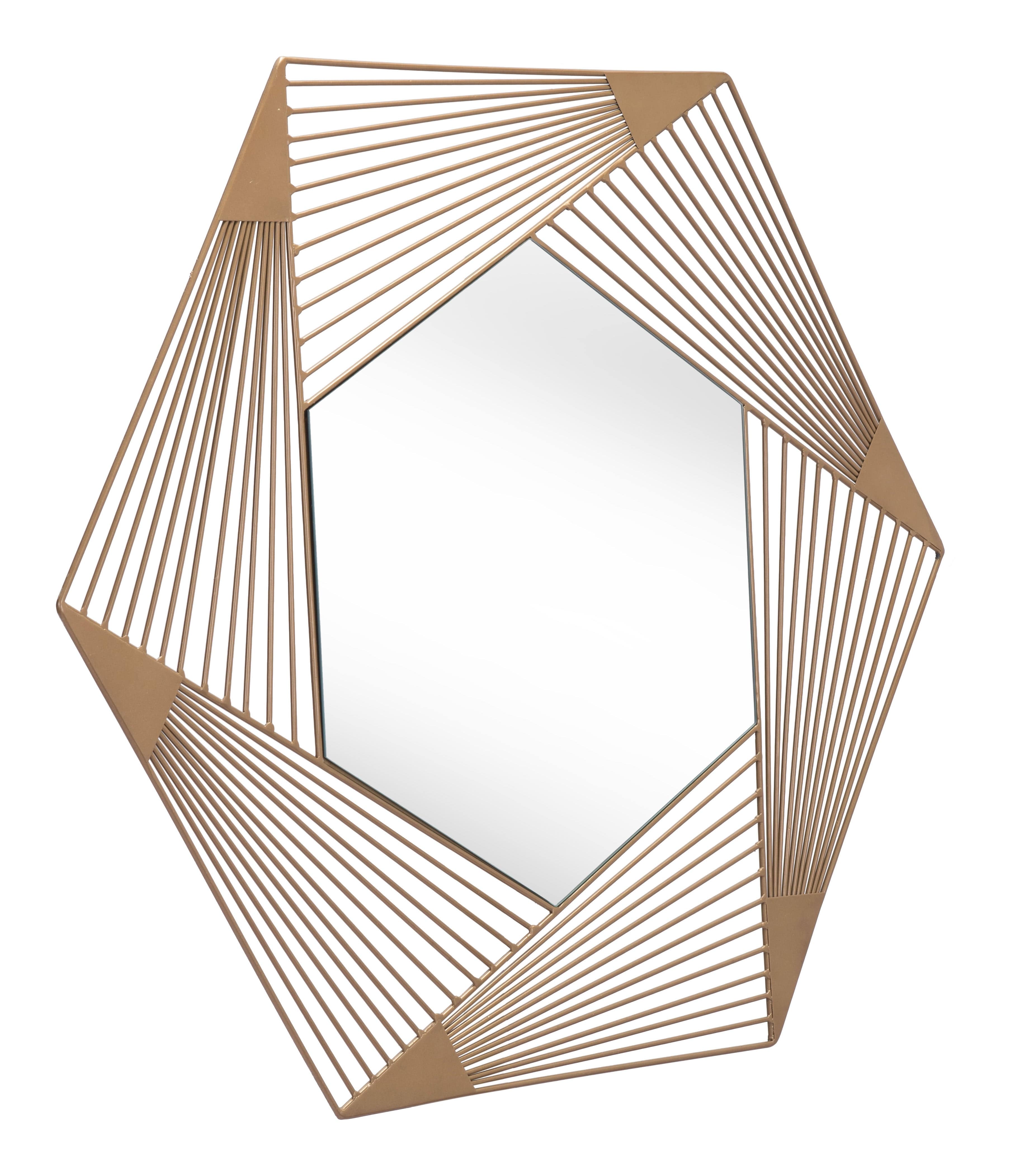 ZUO Aspect Hexagonal Mirror Copper A12205