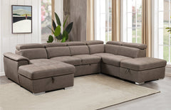 The Cove Luxe | U-Shaped Convertible Sectional with Dual Storage & Sleeper