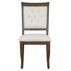 5-Piece Vintage Dining Set – Round Pedestal Table with Upholstered Chairs | Cozy Cove Furniture | ST000121AAP