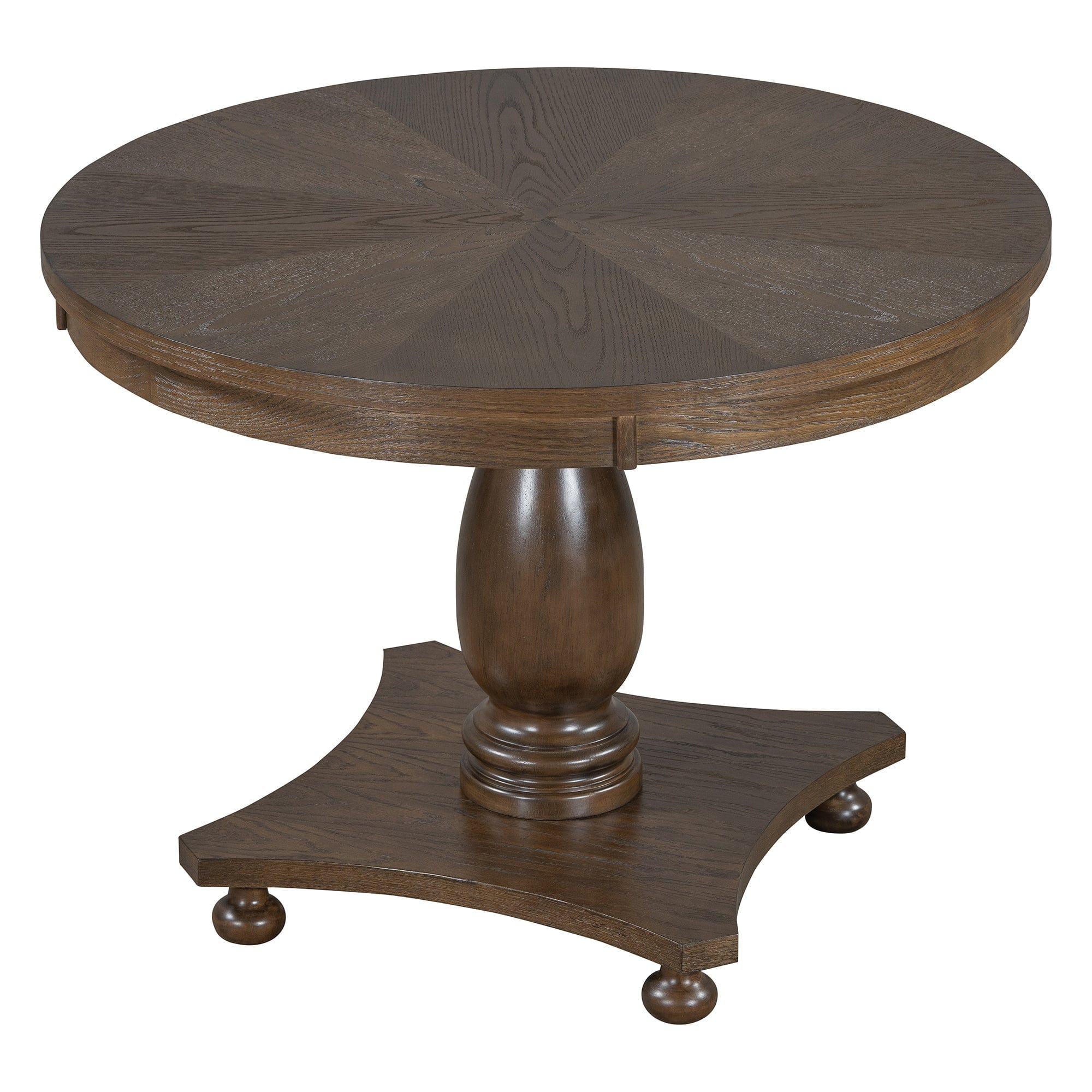 5-Piece Vintage Dining Set – Round Pedestal Table with Upholstered Chairs | Cozy Cove Furniture | ST000121AAP