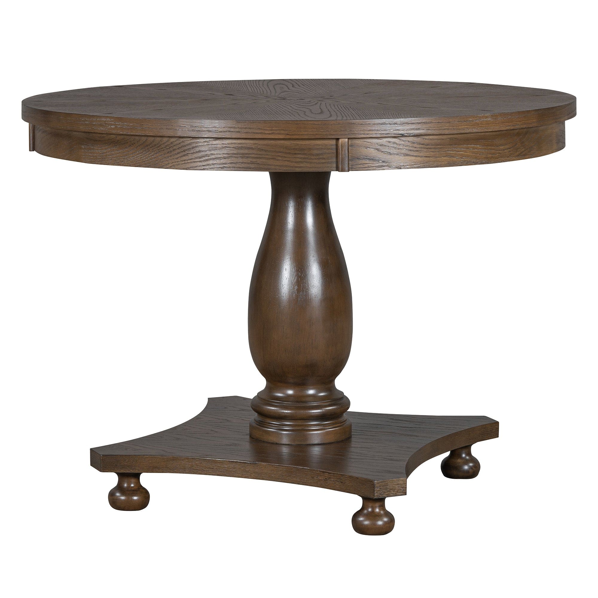 5-Piece Vintage Dining Set – Round Pedestal Table with Upholstered Chairs | Cozy Cove Furniture | ST000121AAP