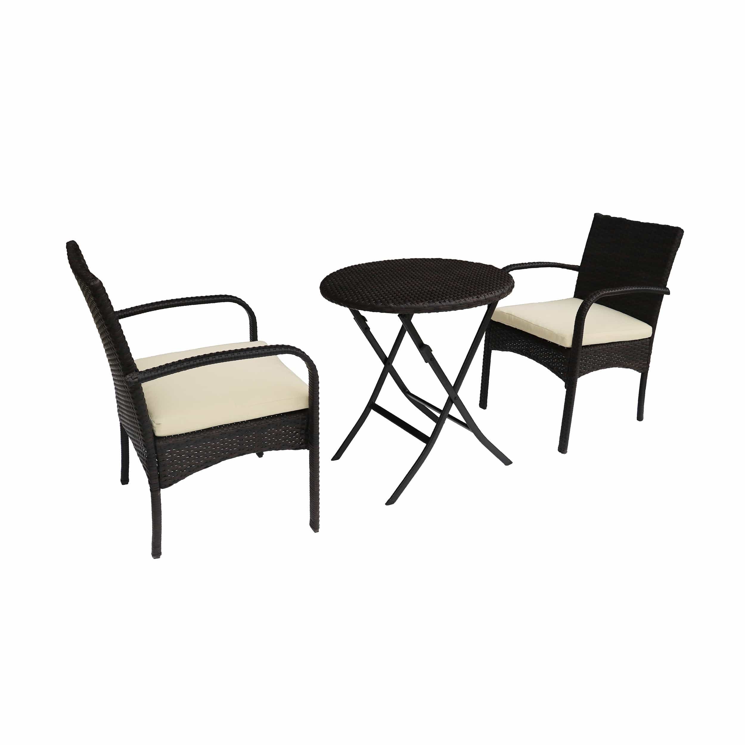3-Piece Outdoor Bistro Dining Set with Cushioned Chairs | Cozy Cove Furniture
