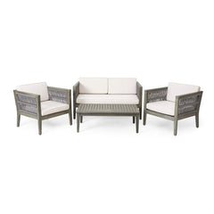 4-Piece Acacia Wood Patio Set | Cozy Cove Furniture