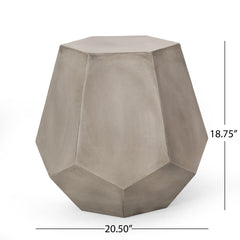 Outdoor Calgary Side Table in Light Grey | Cozy Cove Furniture