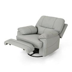 39.5" Wide Faux Leather Power Swivel Recliner with USB Port | Cozy Cove Furniture