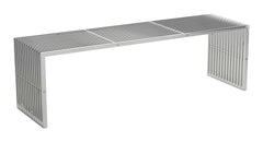 ZUO Tania Polished Steel Bench 109454