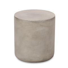 Outdoor Lightweight Concrete Side Table in Light Gray | Cozy Cove Furniture