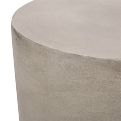 Outdoor Lightweight Concrete Side Table in Light Gray | Cozy Cove Furniture