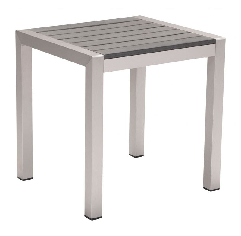 ZUO Cosmopolitan Side Table Gray & Silver 703838 - Cozy Cove Furniture