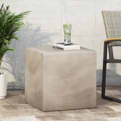 Outdoor MGO Side Table in Light Grey | Cozy Cove Furniture