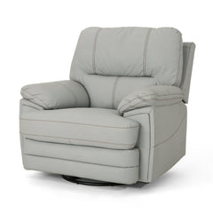 39.5" Wide Faux Leather Power Swivel Recliner with USB Port | Cozy Cove Furniture