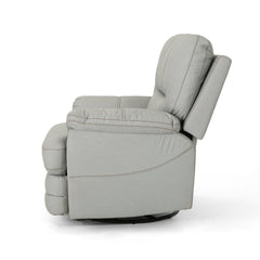 39.5" Wide Faux Leather Power Swivel Recliner with USB Port | Cozy Cove Furniture