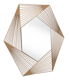 ZUO Aspect Hexagonal Mirror Copper A12205