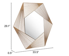 ZUO Aspect Hexagonal Mirror Copper A12205