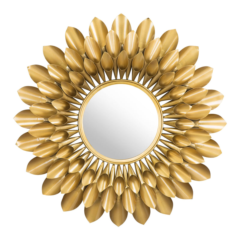 ZUO Sunflower Round Mirror Gold A12213