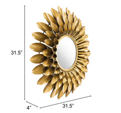 ZUO Sunflower Round Mirror Gold A12213