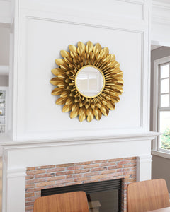 ZUO Sunflower Round Mirror Gold A12213