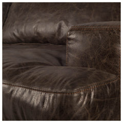 Homeroots Black Faux Leather Distressed Club Chair 376350