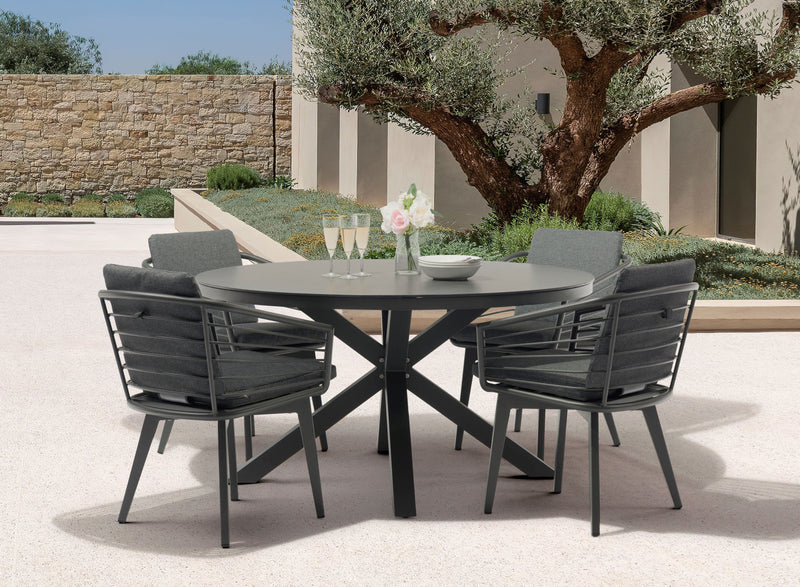 Whitelines Modern Kassey Round Outdoor Dining Table DT1835