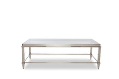 Homeroots Steel And Glass Coffee Table 283428