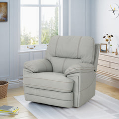 39.5" Wide Faux Leather Power Swivel Recliner with USB Port | Cozy Cove Furniture