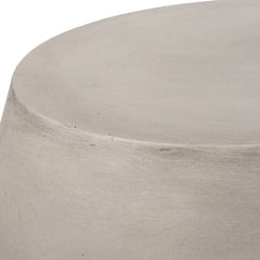 Outdoor Lightweight Concrete Side Table in Light Grey | Cozy Cove Furniture