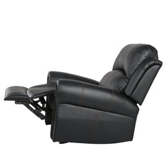 Gliding Recliner with Faux Leather Upholstery in Black | Cozy Cove Furniture