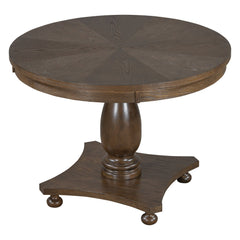 5-Piece Vintage Dining Set – Round Pedestal Table with Upholstered Chairs | Cozy Cove Furniture