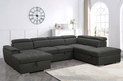 The Cove Meridian | 7-Seater Sectional with Storage, Sleeper, and Adjustable Headrests