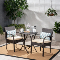 3-Piece Outdoor Bistro Dining Set with Cushioned Chairs | Cozy Cove Furniture