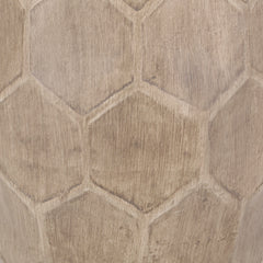 Outdoor Lightweight Concrete Side Table with Honeycomb Pattern in Natural | Cozy Cove Furniture