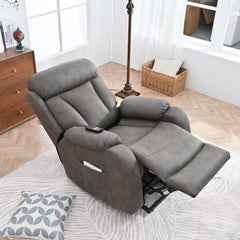 Lift Chair Recliner for Elderly with Power Remote Control in Dark Gray | Cozy Cove Furniture