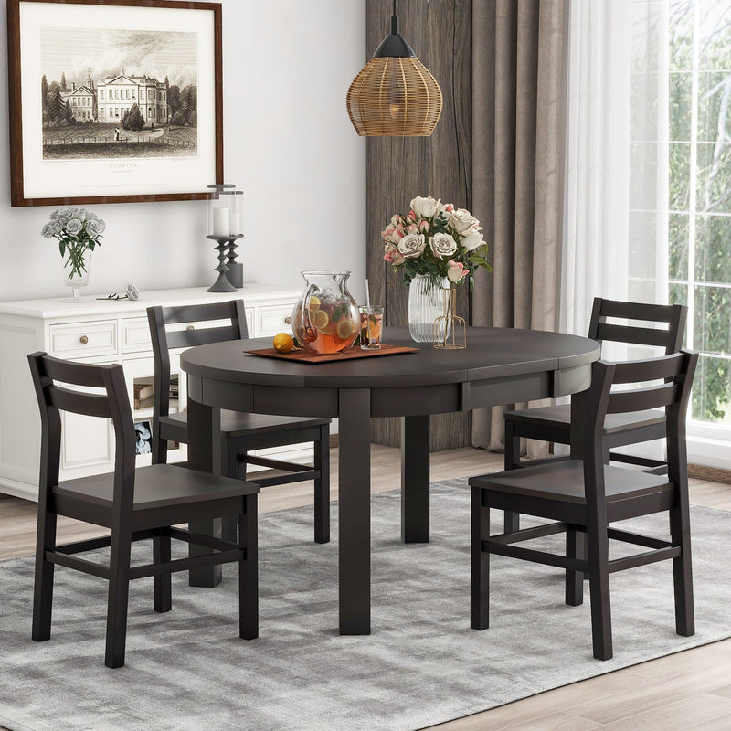 5-Piece Farmhouse Dining Set - Ideal for Holiday Gatherings Cozy Cove Furniture