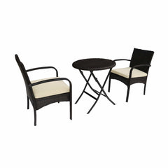 3-Piece Outdoor Bistro Dining Set with Cushioned Chairs | Cozy Cove Furniture