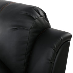 Gliding Recliner with Faux Leather Upholstery in Black | Cozy Cove Furniture